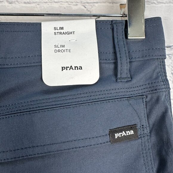 prAna Men's Stretch Zion™ Slim Straight Fit Pant, Size W28 x L30 Stormy Night - Picture 8 of 13